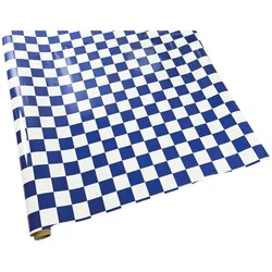 Planet-Hobby Bügelfolie Blau / Weiss Quadrat (3x3cm) 5 Meter