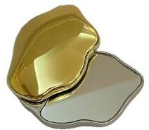 Fusion Finds Cute Heart Shape Makeup Mirror Portable Double Sided Compact Travel Mirror For Purse & Daily Touch Ups golden Clouds