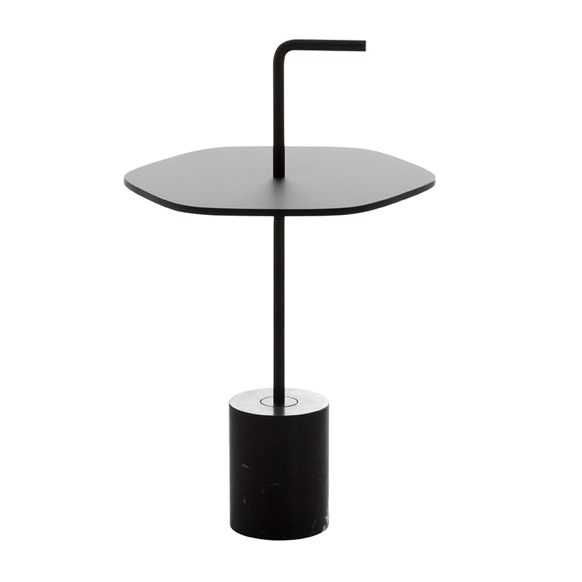 Lapalma Jey Couchtisch mit Griff (40 x 40cm, Beton / schwarz, 50cm, HPL Fenix sc... 40 x 40cm | Beton / schwarz | 50cm | HPL Fenix schwarz T41ND+P41HFN2