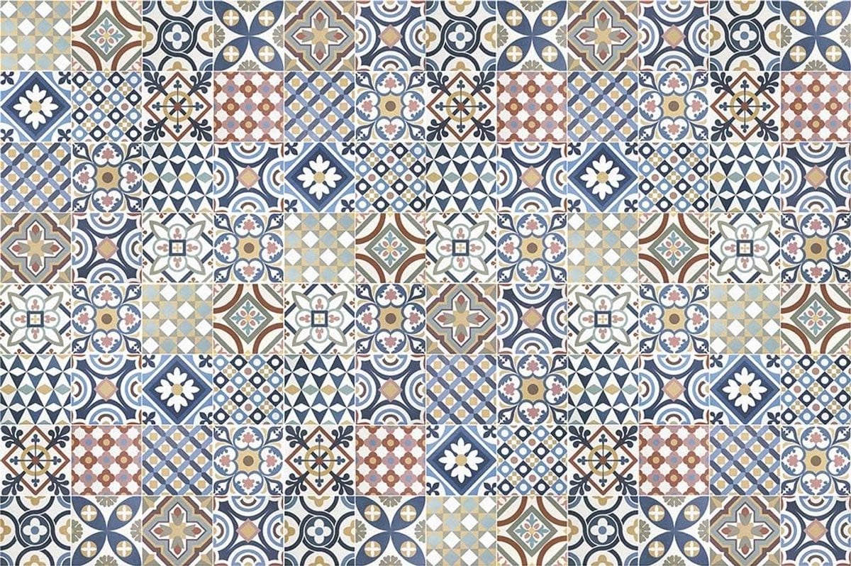 Modern Geometrisch Vinyl Tapijt voor Keuken, Hal of Woonkamer