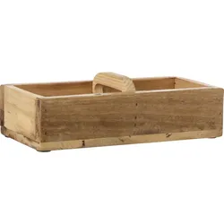 IB Laursen Holz-Kiste mit Fächern und Quergriff Unika, 30 x 13 x 9 cm, mit 2 Fächern