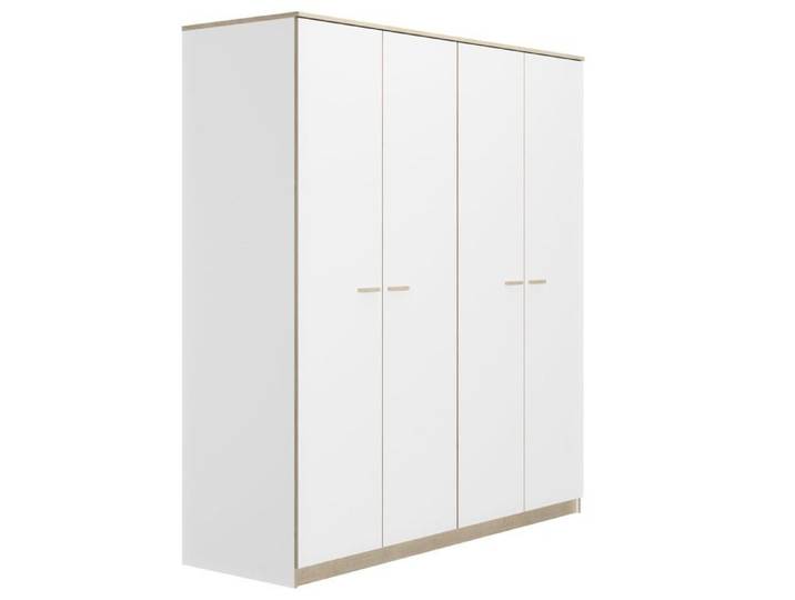 Armoire 4 portes L181 cm - 181 cm X 60 cm X 200 cm - TULLE Blanc