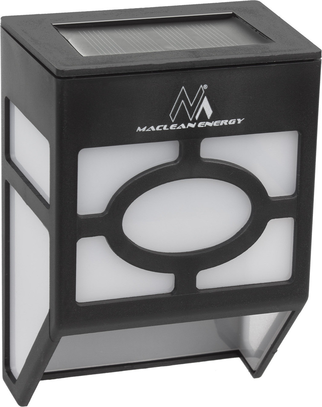 Maclean LED Tuinlamp met Zonnepaneel en Schemersensor, Set van 2, Wandmontage