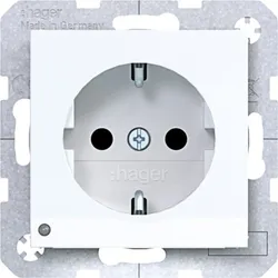 Hager SD SCHUKO O.-Licht EHBS WAS1462WG