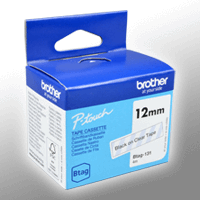 Originalband Brother Btag-131 12mm x 4m schwarz auf transparent nicht laminiert BTAG131