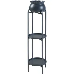 Helloshop26 - Pflanzenständer im Outdoor-Stil 95 x 27 x 27 cm schwarz