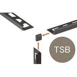 Schlüter Systems JOLLY-TSB Außenecke 90° Aluminium TSB - strukturbeschichtet beige Höhe: 8 mm