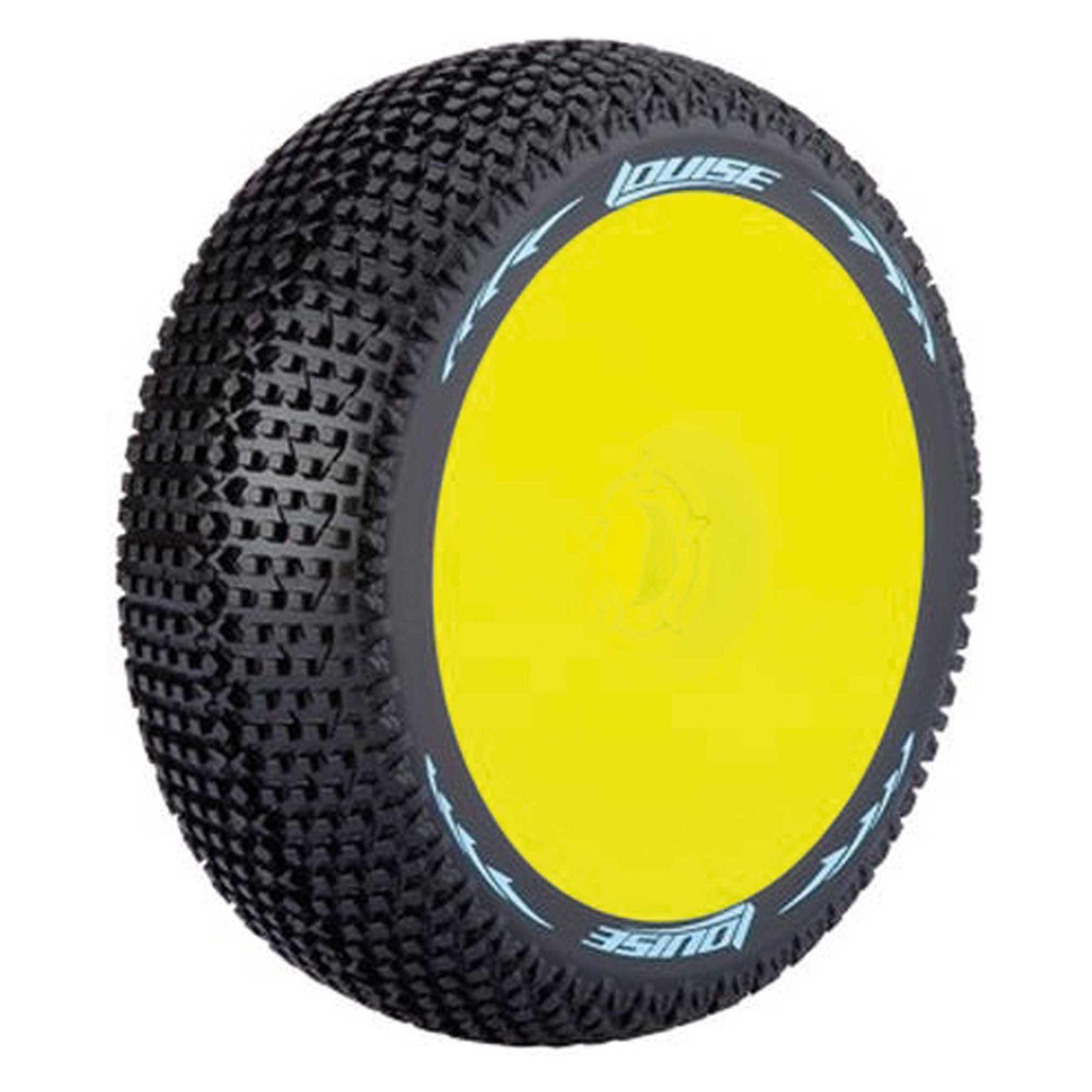 Louise B-Turbo Reifen supersoft auf Felge gelb 17mm (2) (LOUT3104VY)