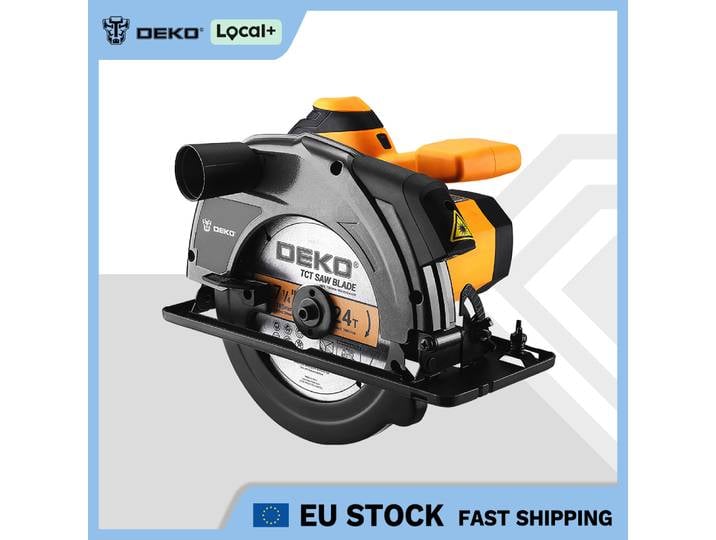 DEKO scie circulaire électrique 185mm machine de découpe multifonctionnelle avec poignée auxiliaire 1200W outil électrique domestique-série DKCS