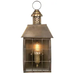 Elstead Lighting, Gartenbeleuchtung, Hyde Park Aussen-Wandleuchte E27 Massives Messing IP44 (E27, IP44)