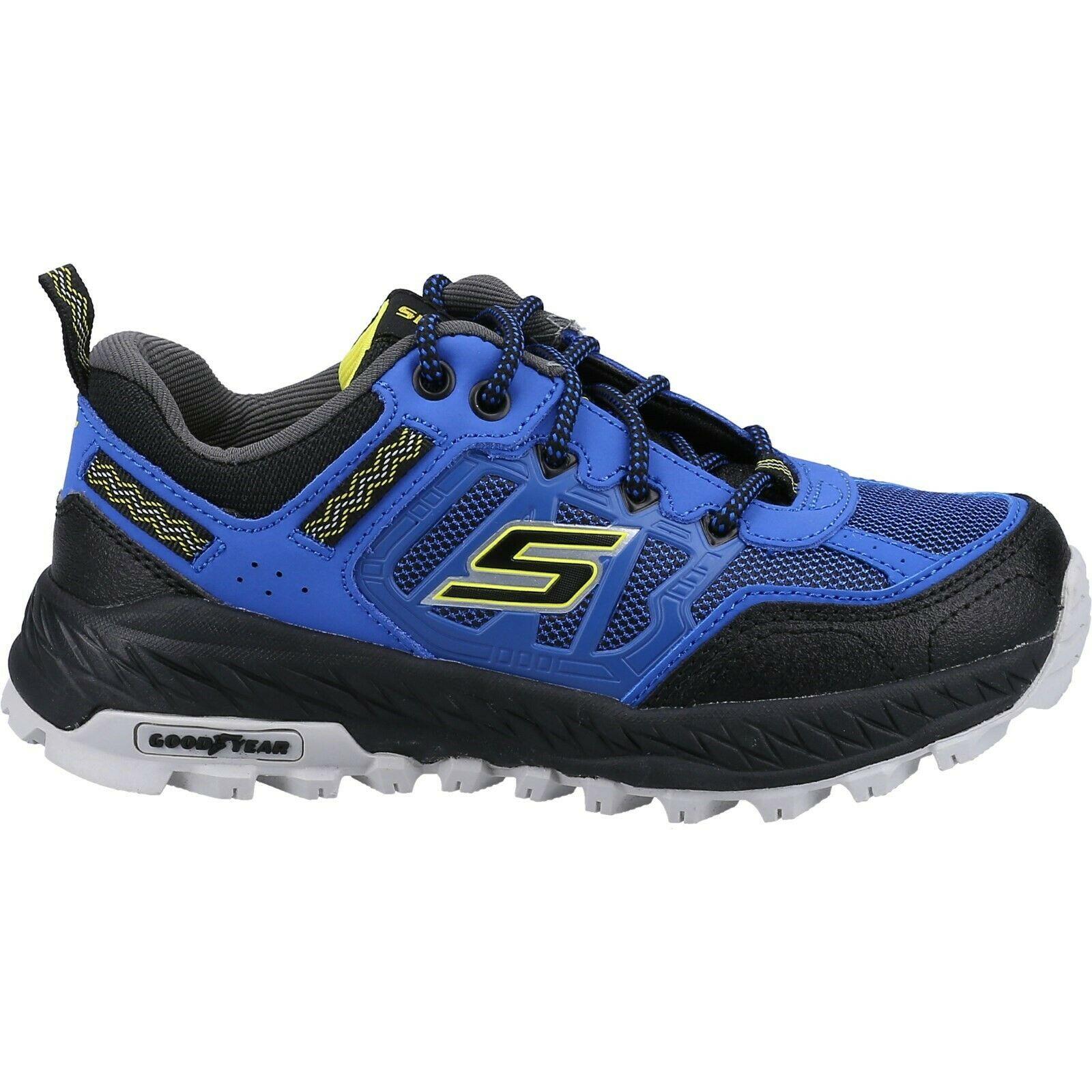Skechers Jongens Fuse Tread Leren Trainers (Koningsblauw/zwart)
