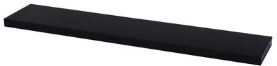 Black High Gloss Wood 9.25-inches x 46.5-inches x 1.5-inches Shelf