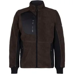 Faserpelzjacke "1362-298" X-treme - S - mokkabraun/schwarz