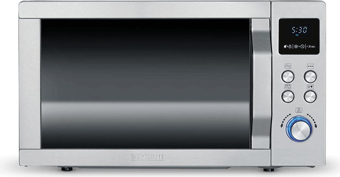 SEVERIN Mikrowelle mit Grillfunktion 2-in-1 MW 7751 aus Kunststoff, gebürstetsilber Mikrowelle Mikrowelle Mit Grill Grillofen Mikrowellengerät