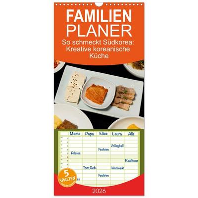 Familienplaner 2026 - So schmeckt Südkorea: Kreative koreanische Küche mit 5 Spalten (Wandkalender, 21 x 45 cm) CALVENDO