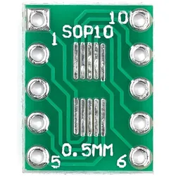 SMD Breakout Adapter für SOT23 / SSOP10 / MSOP10, 10 Pin, 0,50mm / 0,95mm