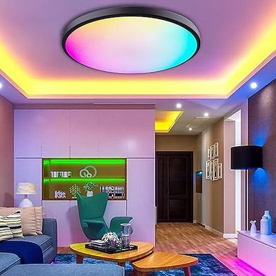 rgbcw vollfarbig intelligentes Dimmen und Farbabstimmung Schlafzimmer Deckenleuchte 24W WLAN Graffiti App Bluetooth Stimme Deckenleuchte kann zeitgesteuert werden 2.4g gruppiert werden kompatibel mit