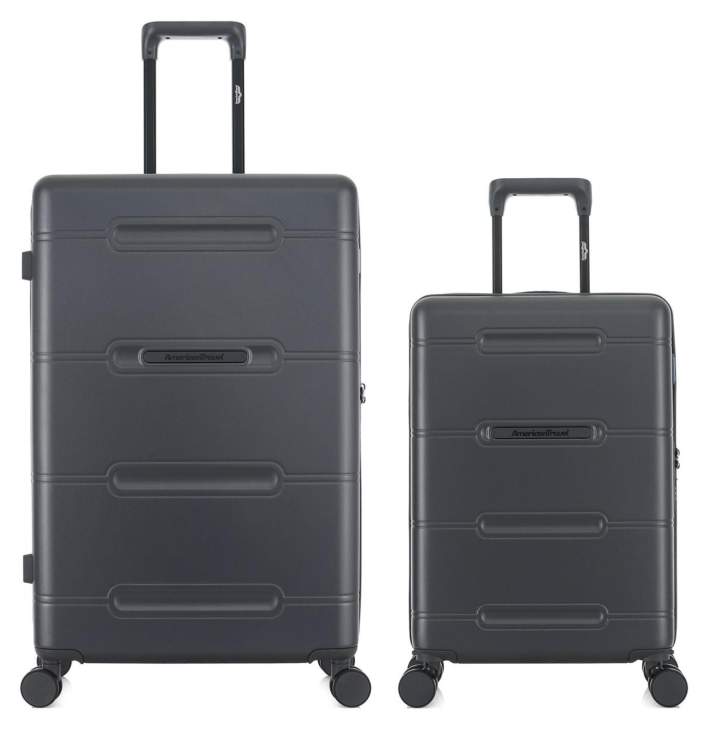 AMERICAN TRAVEL - 2er-Set - CLEVELAND-Koffer (groß und Handgepäckgröße)