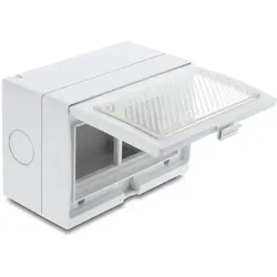 DELOCK Easy 45 Aufputzgehäuse IP55 wasserfest 4 Port