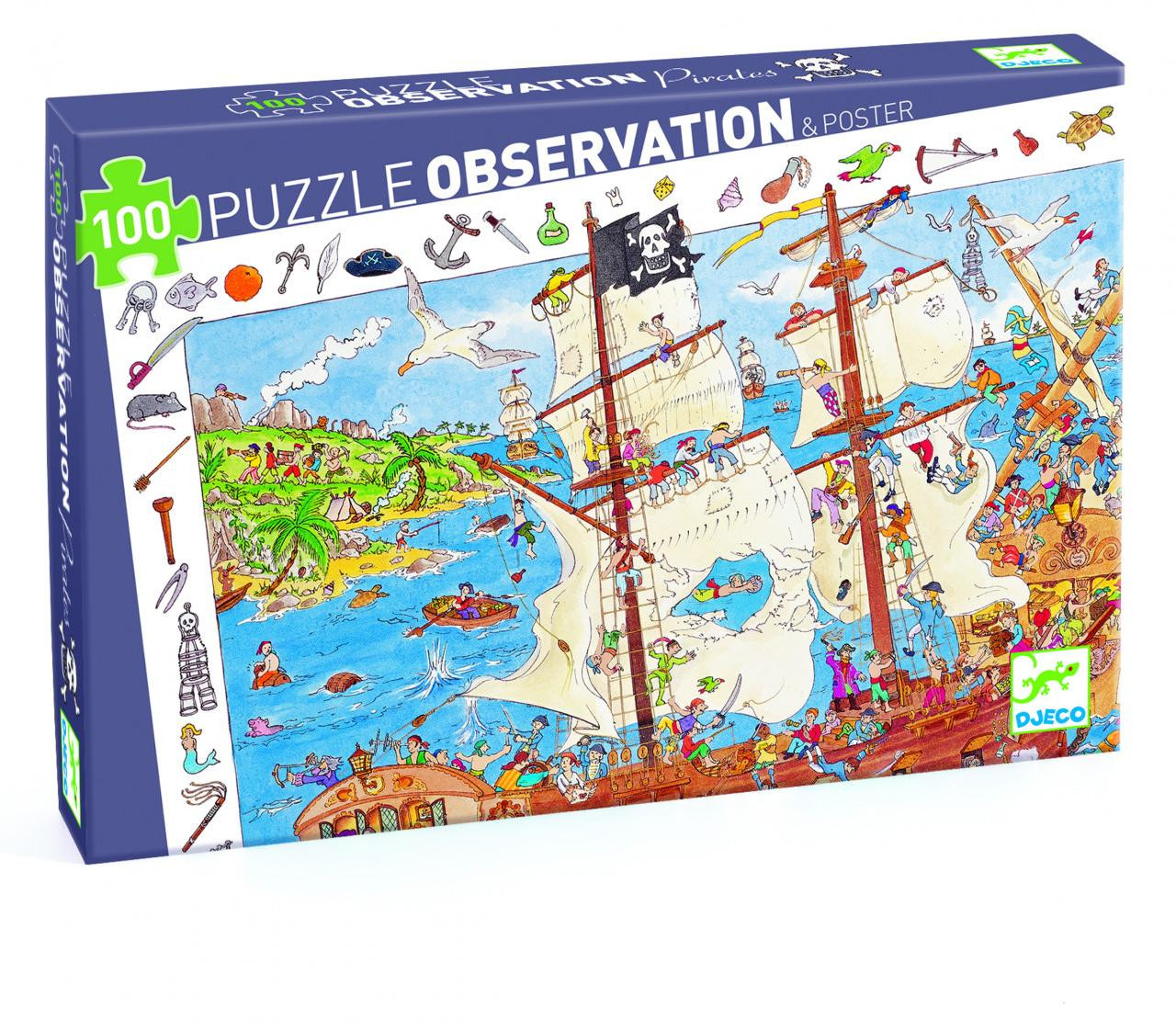 Djeco Observatiepuzzel Piraten