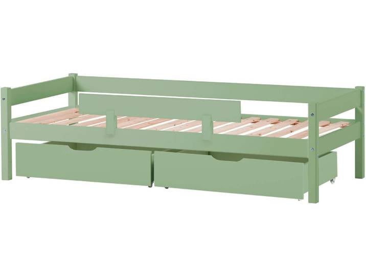 Home affaire ECO One - Kinderbett aus Massivholz, 70x160 cm Kinderbett mit abnehmbarem Rausfallschutz, mit 2 Schubkästen