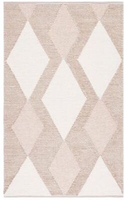 SAFAVIEH Handmade Natura Valerine Diamond Boho Wool Rug
