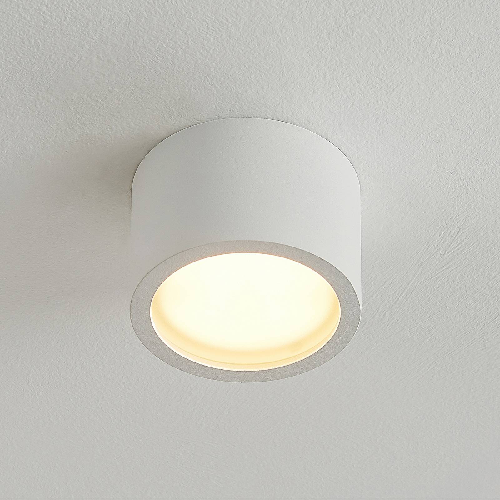 Downlight Nieva Arcchio, dimmable, White / opal, Hallway, Aluminium, Modern, Ceiling Light