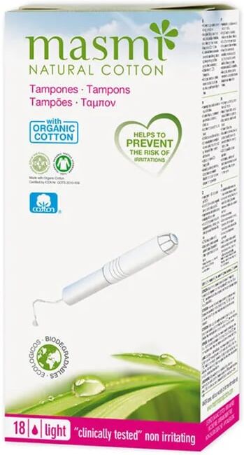 Masmi Natural Cotton Tampões Com Aplicador Mini 18 Unds