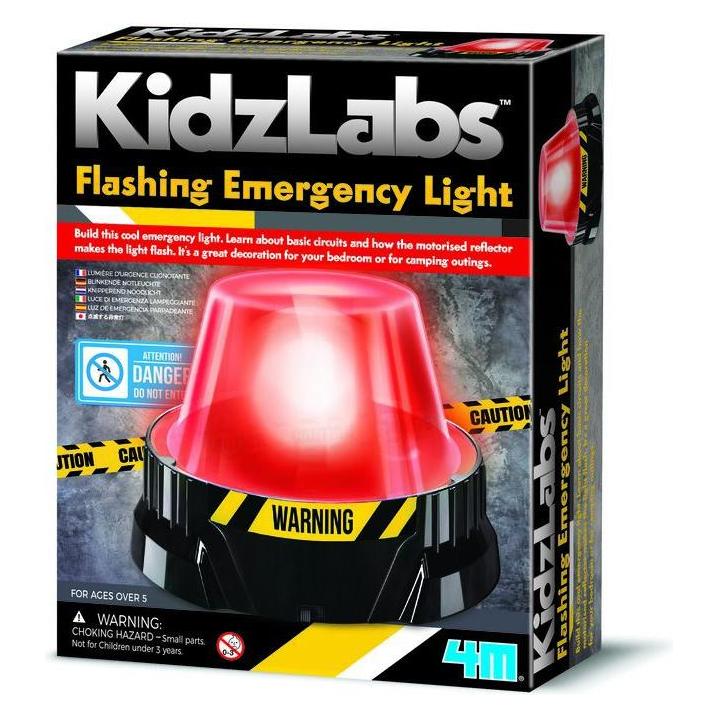 4M DAM Kidzlabs:KNIPPEREND NOODLICHT 8,5cm, met gedetailleerde instructies, werkt op 2x1.5V AAA b (3444)