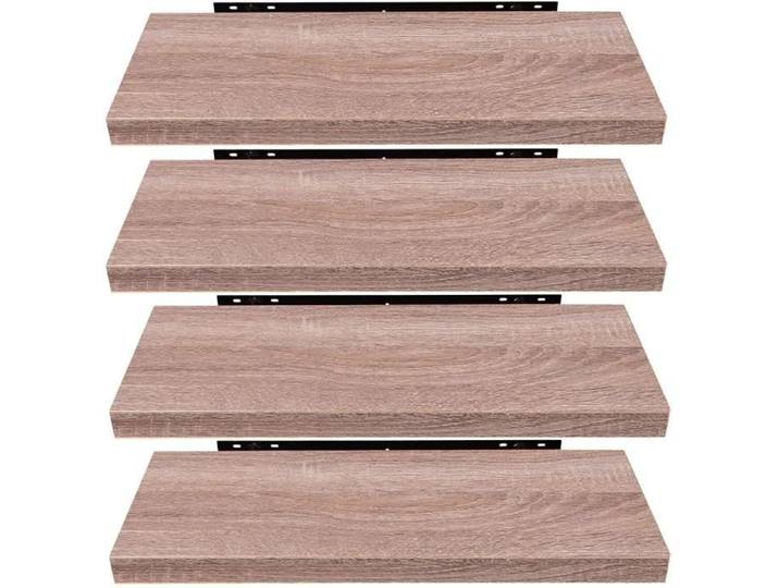 EUGAD 4 pièces Étagère Murale étagères suspendues en Bois 120x22 9x3 8cm Chêne Jaune