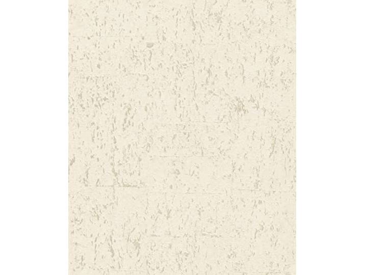 Rasch Tapete 538311 - Weiß-goldene Vliestapete mit Kork-Optik im industriellen Design aus der Kollektion Curiosity - 10,05m x 0,53m (LxB)