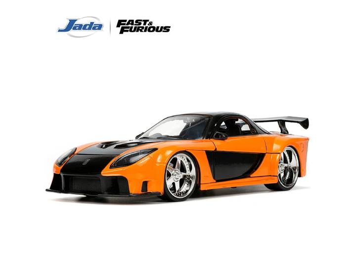 Voiture miniature JADA à l'échelle 1:24, Mazda RX-7 1997 avec figurine Han, Hollywood Rides : Fast & Furious JD33174