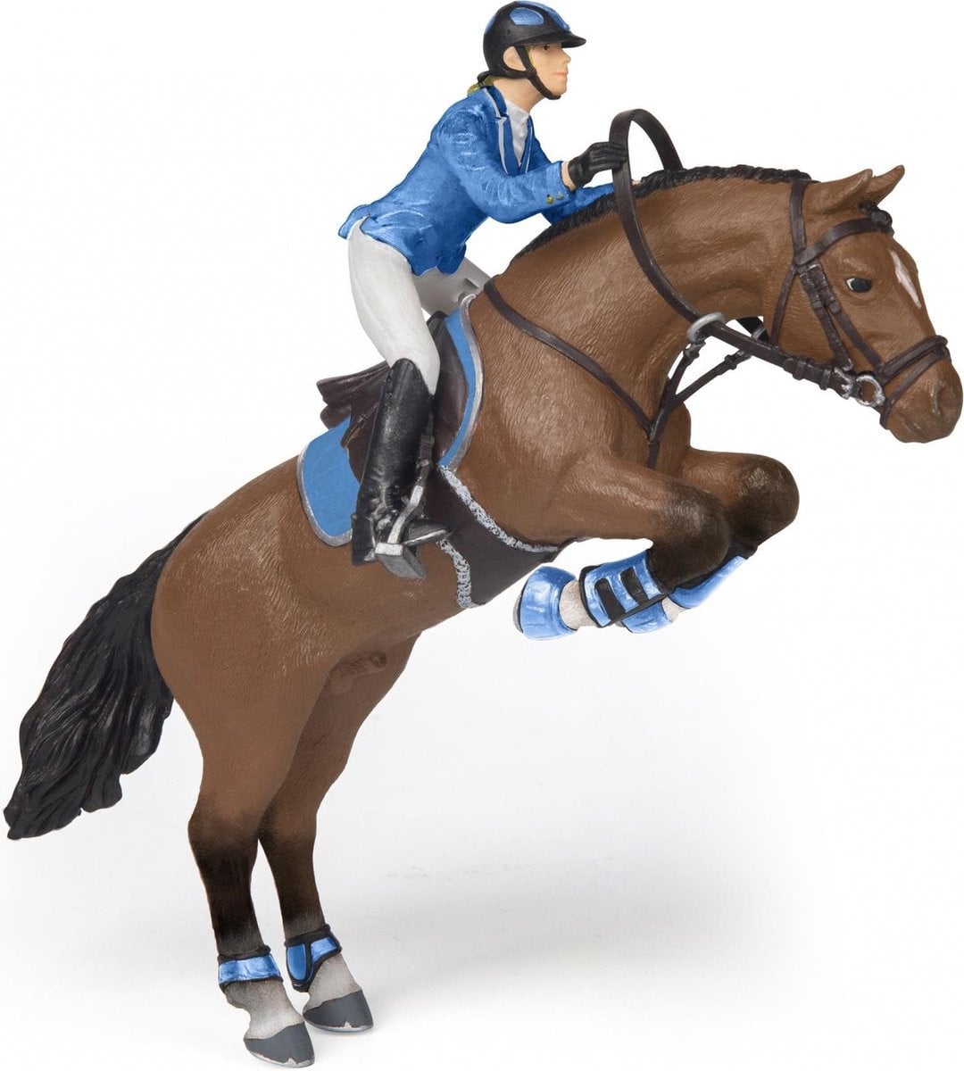 Papo springpaard met ruiter