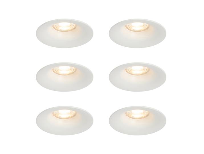 Lot de 6 spots encastrés blancs GU10 50 mm - Gijs