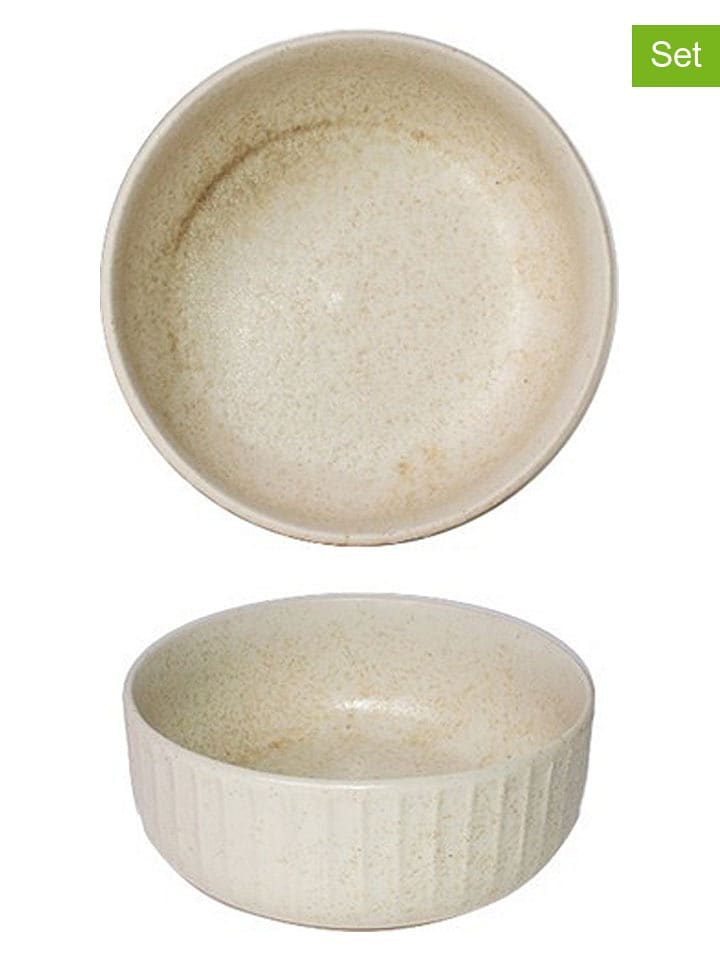 CEGECO 2er-Set: Schalen in Creme - Ø 13 cm - onesize