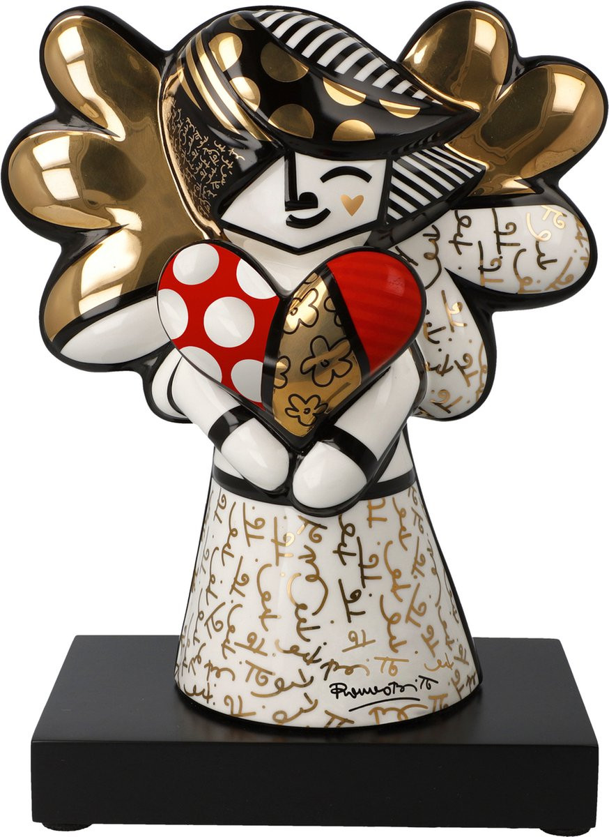 Goebel Romero Britto Decoratief beeld Golden Faith Porselein 23 cm