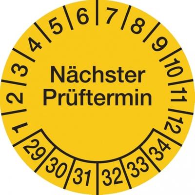 König Werbeanlagen Dreifke® Prüfplakette, Nächster Prüftermin, Dokumenten - 30 mm Dokumentenfolie selbstklebend