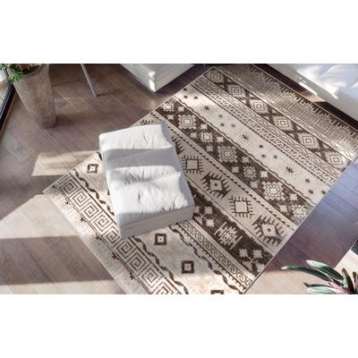 Teppich ME GUSTA "Ariya 325", grau (taupe), B:200cm H:6mm L:290cm, Polypropylen (PP), Teppiche, Teppich, Flachflor, gekettelt, Wohnzimmer