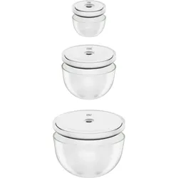 Zwilling 6tlg. Fresh & Save Bowls Vakuumschüssel Set, Vorratsbehälter, Transparent