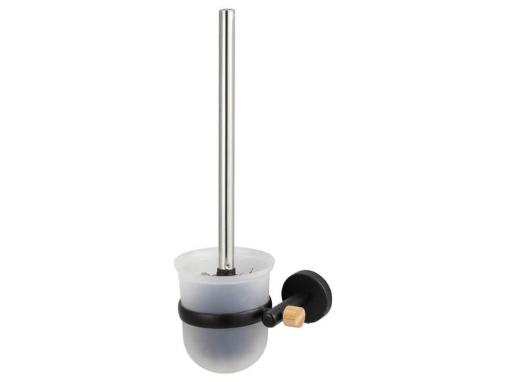 Spirella Wc-Bürstenhalter, Schwarz, Naturmaterialien, 10.2x36x15 cm, mit Einsatz, Badezimmer, WC Ausstattung, WC-Bürsten