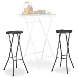 Relaxdays Barhocker klappbar BASTIAN Schwarz