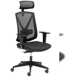 Mayer Sitzmöbel, Drehstuhl mit höhenverstellbarer Kopfstütze, Schwarz, 2336
