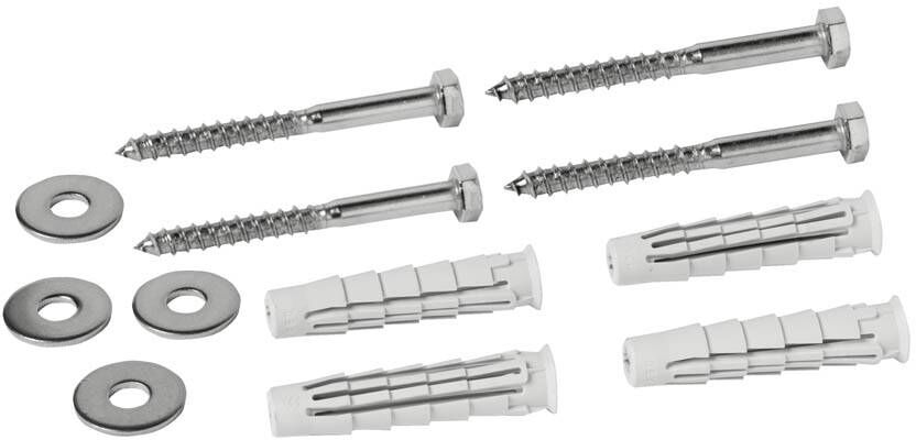Vecamco KIT VITI IN ACCIAIO INOX CON RELATIVI TASSELLI IN PLASTICA 8x80