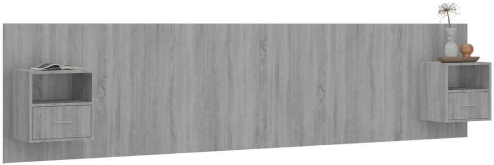 Alpen Home Bookcase Headboard Grey Super King (6')