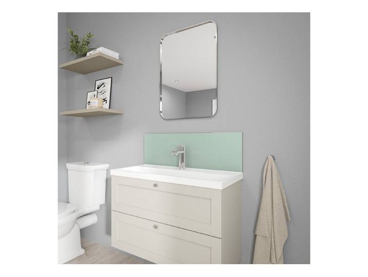 Wetwall Spritzschutz Alloy Terra Grey und Seabreeze Green, Einfache Montage ohne Bohren