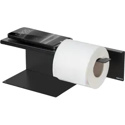 Toilettenpapierhalter LIZAN (BHT 30x11,70x10,70 cm) - schwarz - BHT 30x11,70x10,70 cm