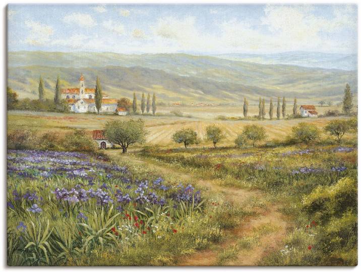 Leinwandbild ARTLAND Provence , grün (farbe bild(er): grün), B:80cm H:60cm, Bilder, Leinwandbild, auf Holzrahmen gespannt
