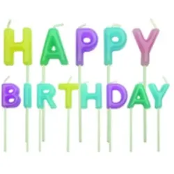 PME, Kerzen, Happy Birthday (13x)