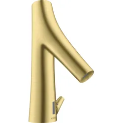 hansgrohe AXOR Starck Organic Waschtischmischer, Elektronik, Netzbetrieb, mit Temperaturregulierung, Ausladung 117mm, 12173950, Farbe: Brushed Brass