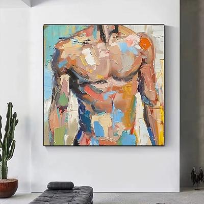 Homosexuell Körper Malerei handgemachte männliche Kunst Bude Ölgemälde Männer abstrakte Ölgemälde Wand Kunst Homosexuell Körper Malerei Wand Dekor Geschenke für Schlafzimmer Wohnzimmer Bar Dekoration